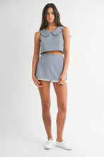 Load image into Gallery viewer, NEWEST ARRIVAL Black Gingham Print Skort Set
