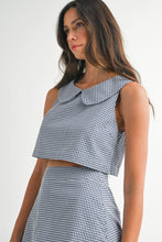 Load image into Gallery viewer, NEWEST ARRIVAL Black Gingham Print Skort Set
