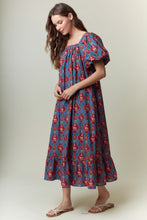 Load image into Gallery viewer, NEWEST ARRIVAL Magenta/Teal Bow Midi Dress
