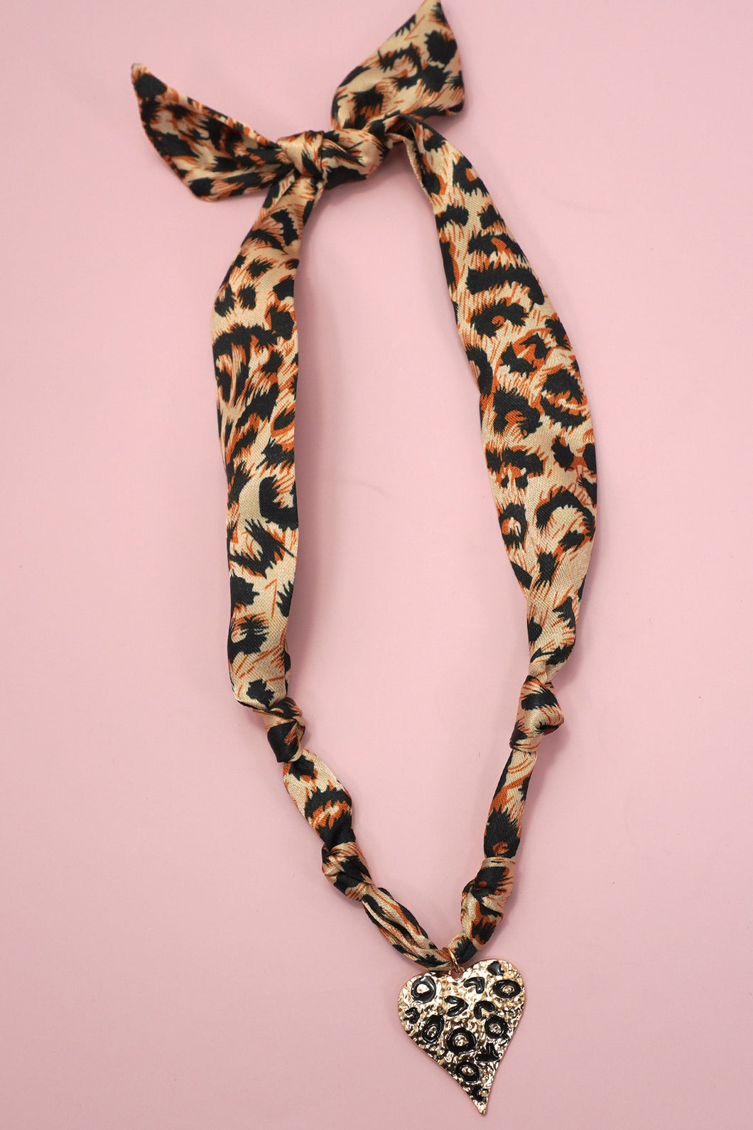 NEWEST ARRIVAL Animal Print Heart Scarf Necklace