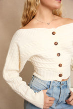 Load image into Gallery viewer, NEWEST ARRIVAL Ivory Off Shoulder Sweater
