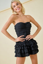 Load image into Gallery viewer, NEWEST ARRIVAL Black Smocked Ruffle Romper Dress
