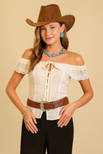 Load image into Gallery viewer, FINAL SALE Ivory Off Shoulder Lace Blouse

