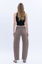 Load image into Gallery viewer, NEWEST ARRIVAL Brown Stone Barrel Crop Denim Jeans

