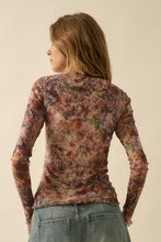 Load image into Gallery viewer, NEWEST ARRIVAL Floral Long Sleeve Mesh Button Down
