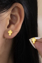 Load image into Gallery viewer, NEWEST ARRIVAL Gold Cross Stud Earrings
