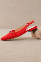 Load image into Gallery viewer, NEWEST ARRIVAL *PREORDER 11/19* Red Pointed Slingback Flats
