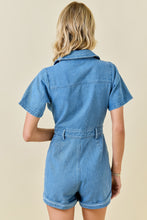 Load image into Gallery viewer, NEWEST ARRIVAL Denim Front Tie Romper
