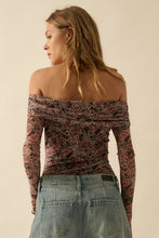 Load image into Gallery viewer, NEWEST ARRIVAL Black Floral Mesh Off Shoulder Bodysuit
