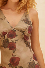 Load image into Gallery viewer, NEWEST ARRIVAL Olive Floral Print Column Maxi Dress
