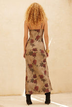 Load image into Gallery viewer, NEWEST ARRIVAL Olive Floral Print Column Maxi Dress
