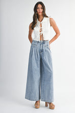 Load image into Gallery viewer, NEWEST ARRIVAL Denim Pleated Wide Leg Jeans
