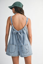 Load image into Gallery viewer, NEWEST ARRIVAL Denim Scoop Back Romper
