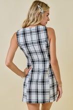 Load image into Gallery viewer, NEWEST ARRIVAL Black Plaid Tweed Dress
