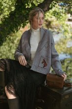 Load image into Gallery viewer, NEWEST ARRIVAL Gray Horse Knit Sweater Cardigan
