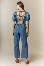 Load image into Gallery viewer, NEWEST ARRIVAL Denim Puff Sleeve Jumpsuit
