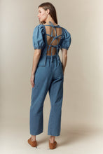 Load image into Gallery viewer, NEWEST ARRIVAL Denim Puff Sleeve Jumpsuit

