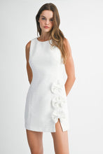 Load image into Gallery viewer, LAST ONE White Tweed Bow Mini Dress
