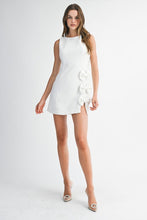 Load image into Gallery viewer, LAST ONE White Tweed Bow Mini Dress
