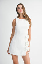 Load image into Gallery viewer, LAST ONE White Tweed Bow Mini Dress
