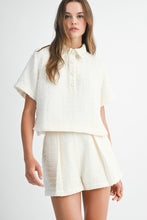 Load image into Gallery viewer, NEWEST ARRIVAL White Tweed Shorts Set
