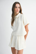 Load image into Gallery viewer, NEWEST ARRIVAL White Tweed Shorts Set
