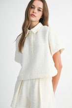 Load image into Gallery viewer, NEWEST ARRIVAL White Tweed Shorts Set
