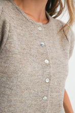 Load image into Gallery viewer, NEWEST ARRIVAL Mocha Brown Puff Knit Sweater Cardigan Top
