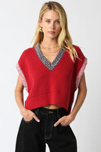 Load image into Gallery viewer, NEWEST ARRIVAL Red/Black Sweater Vest
