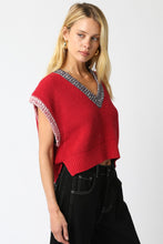 Load image into Gallery viewer, NEWEST ARRIVAL Red/Black Sweater Vest
