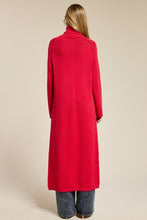 Load image into Gallery viewer, NEWEST ARRIVAL *ONLINE ONLY* Red Long Front Split Turtleneck Dress
