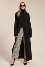 Load image into Gallery viewer, NEWEST ARRIVAL *ONLINE ONLY* Black Long Front Split Turtleneck Dress
