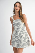 Load image into Gallery viewer, LAST ONE Black Jacquard Floral Print Dress
