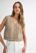 Load image into Gallery viewer, NEWEST ARRIVAL Knit Mocha Sleeveless Vest
