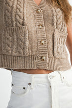 Load image into Gallery viewer, NEWEST ARRIVAL Knit Mocha Sleeveless Vest
