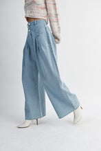Load image into Gallery viewer, NEWEST ARRIVAL Denim High Waist Pintuck Wide Leg Jeans
