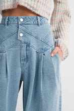 Load image into Gallery viewer, NEWEST ARRIVAL Denim High Waist Pintuck Wide Leg Jeans
