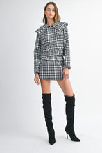 Load image into Gallery viewer, NEWEST ARRIVAL White/Black Tweed Skirt Set
