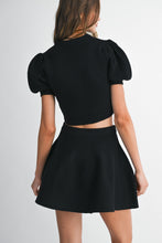 Load image into Gallery viewer, NEWEST ARRIVAL Black Crop Knit Skirt Set
