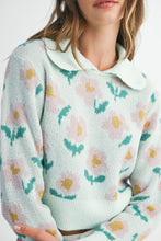 Load image into Gallery viewer, NEWEST ARRIVAL Blue Floral Cozy Sweater
