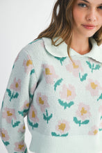 Load image into Gallery viewer, NEWEST ARRIVAL Blue Floral Cozy Sweater
