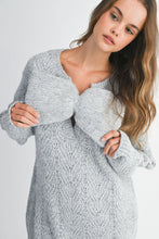 Load image into Gallery viewer, NEWEST ARRIVAL ONLINE ONLY Gray Bow Knit Sweater Dress
