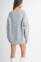 Load image into Gallery viewer, NEWEST ARRIVAL ONLINE ONLY Gray Bow Knit Sweater Dress
