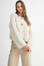 Load image into Gallery viewer, NEWEST ARRIVAL Cream Chunky Long Sleeve Cardigan
