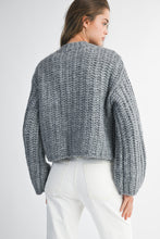 Load image into Gallery viewer, NEWEST ARRIVAL Gray Chunky Long Sleeve Cardigan
