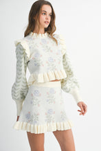 Load image into Gallery viewer, NEWEST ARRIVAL *RESTOCKED* Cream Ruffle Knit Sweater Set
