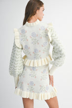 Load image into Gallery viewer, NEWEST ARRIVAL *RESTOCKED* Cream Ruffle Knit Sweater Set
