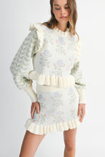 Load image into Gallery viewer, NEWEST ARRIVAL *RESTOCKED* Cream Ruffle Knit Sweater Set
