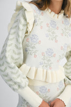 Load image into Gallery viewer, NEWEST ARRIVAL *RESTOCKED* Cream Ruffle Knit Sweater Set
