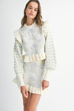 Load image into Gallery viewer, NEWEST ARRIVAL *RESTOCKED* Cream Ruffle Knit Sweater Set
